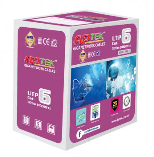 Dây cáp mạng CAT6 UTP 305m APTek 630-1102-1