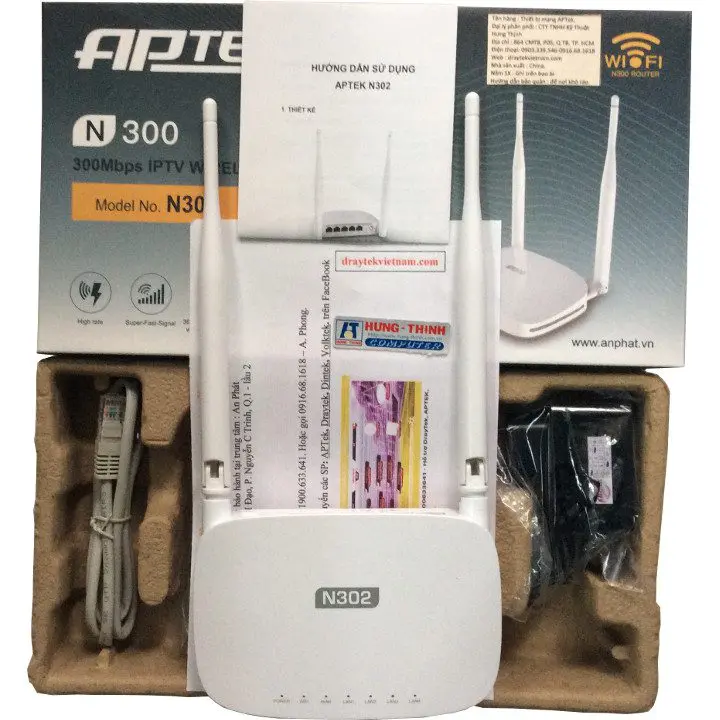 Router wifi APTek N302 300Mbps 4 router wifi aptek n302 300mbps 4