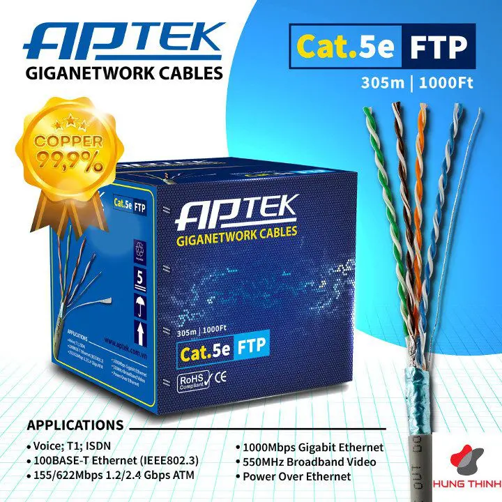 Cáp mạng APTek Cat5e FTP Copper (530-2113-2) 1 cap-mang-aptek-cat5e-ftp-copper-530-2113-2-1-1