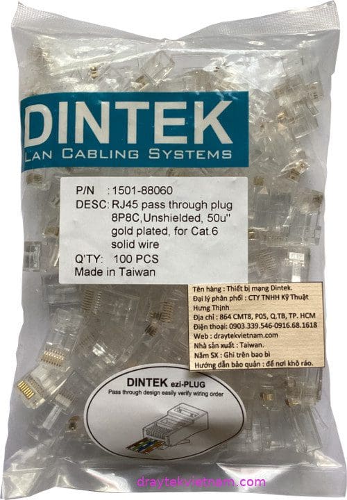 Đầu mạng RJ45 CAT.6 Dintek (1501-88060) 11 dau mang rj45 cat 6 dintek 1501 88060 14