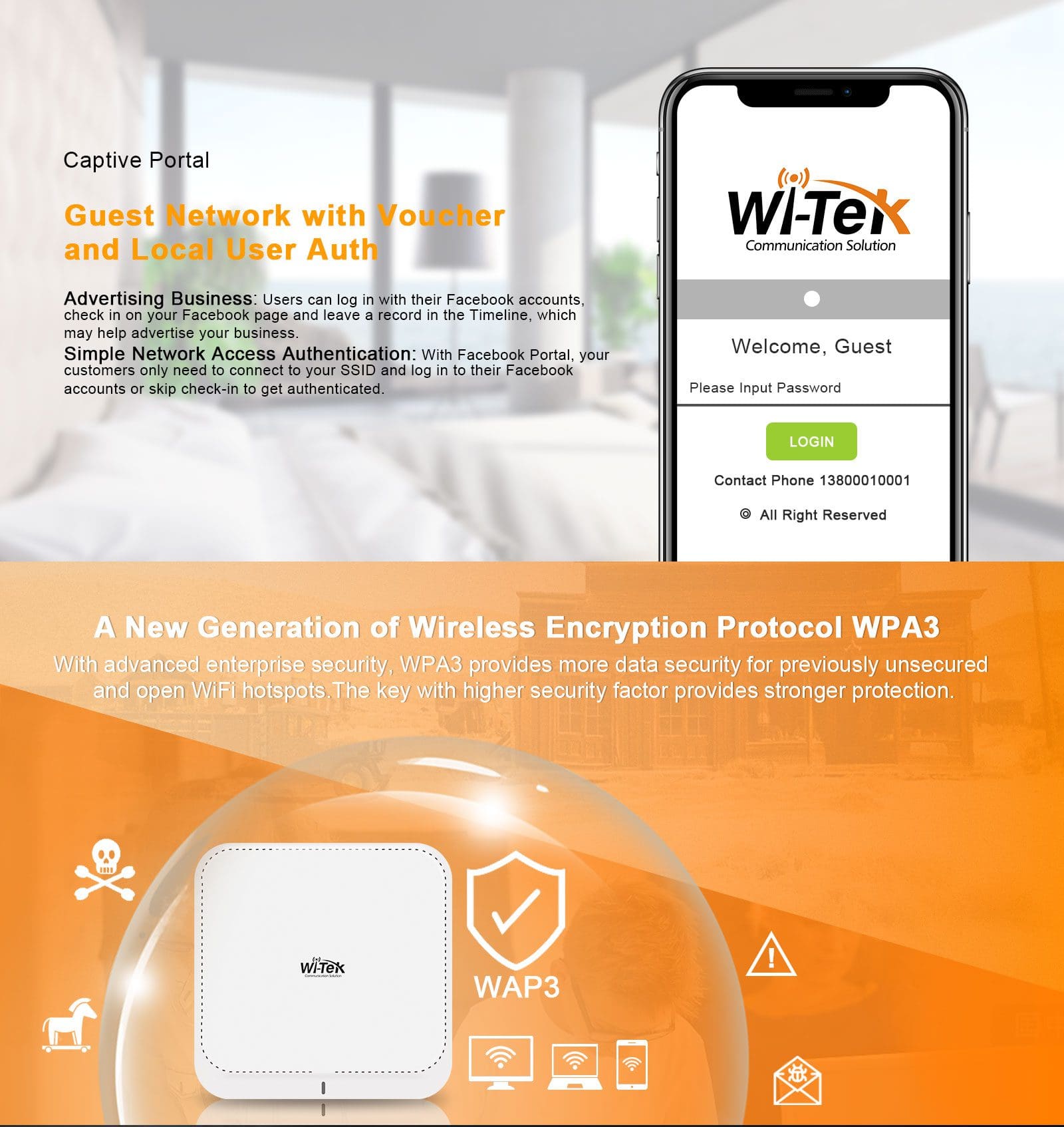 Access Point Wi-Tek WI-AP218AX